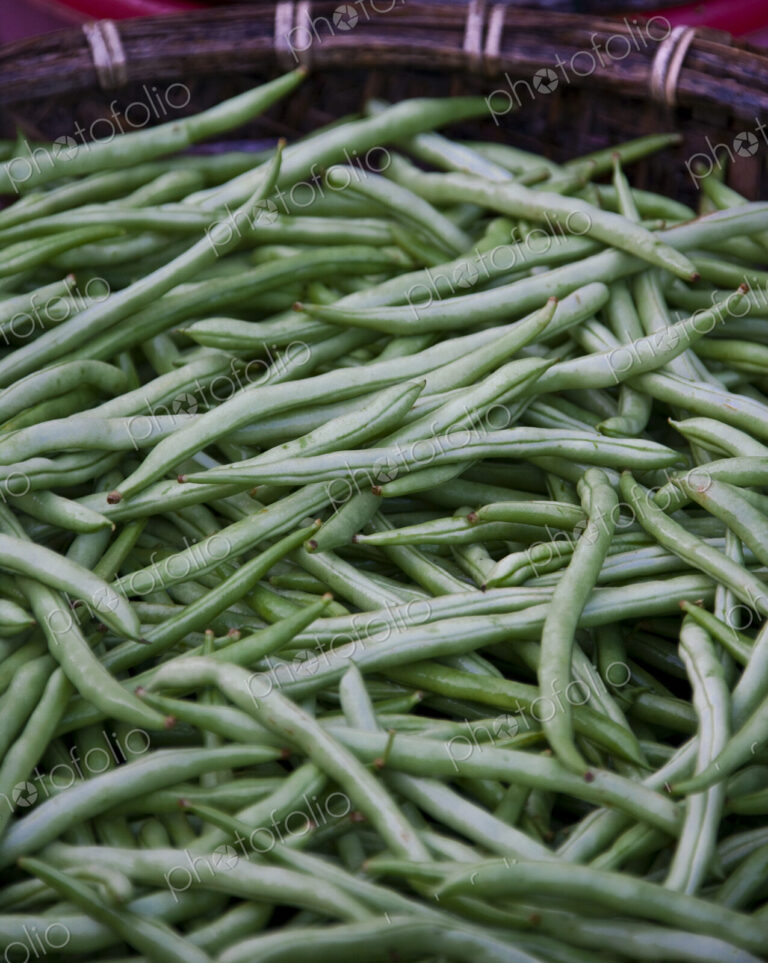 Close up of green beans