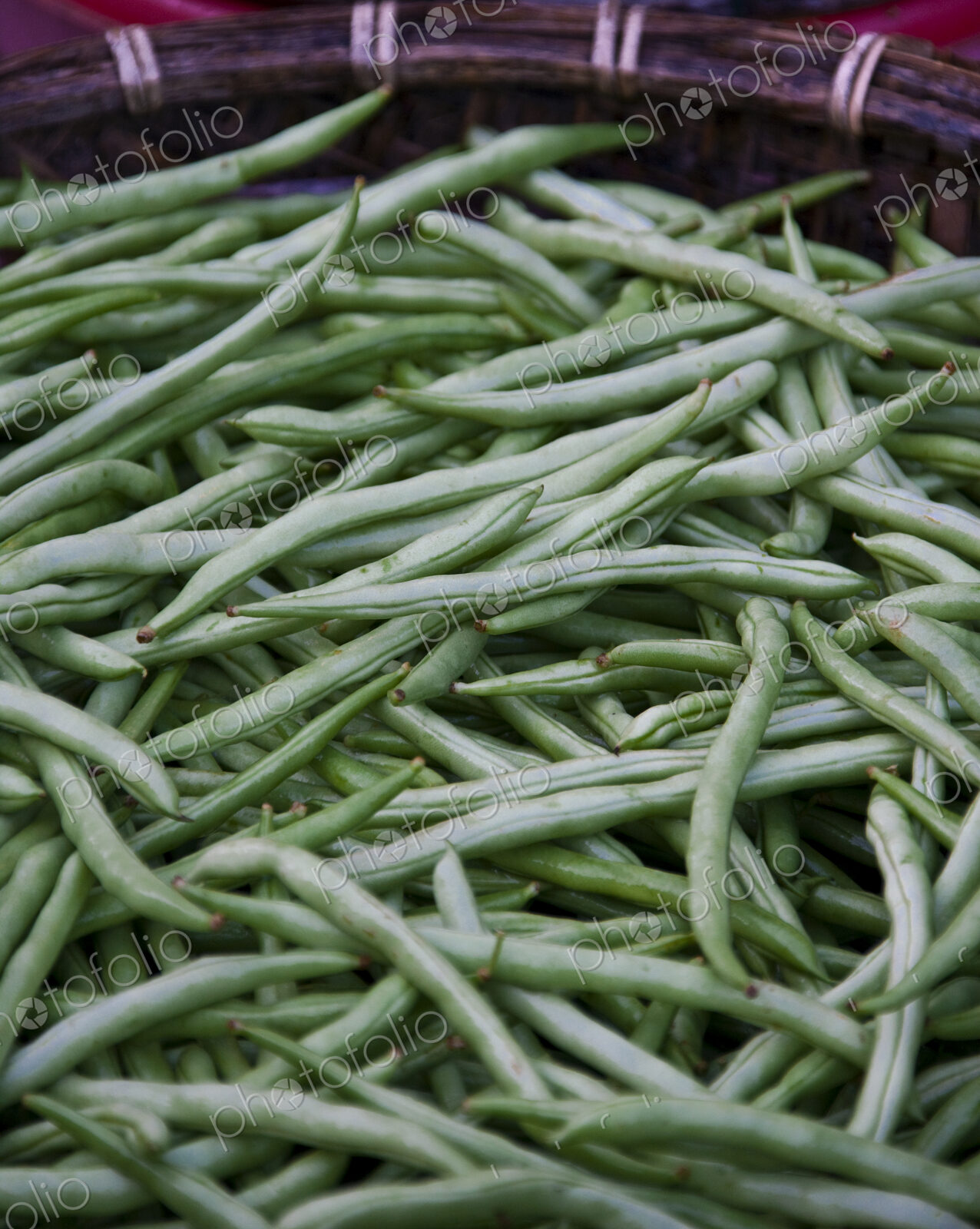 Close up of green beans
