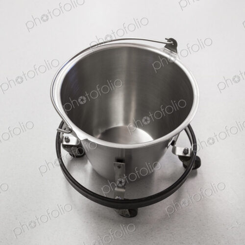 Close up of metal container