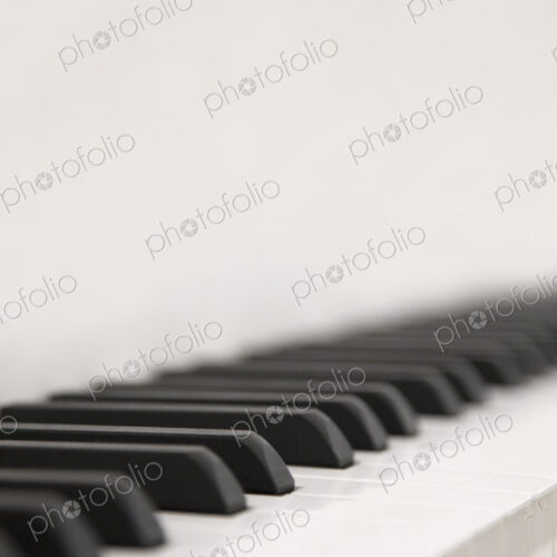 Close up of piano keys.