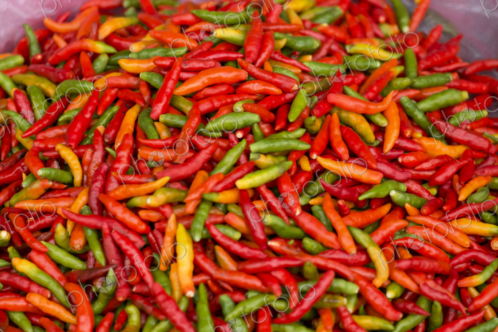 Close up of pile of peppers