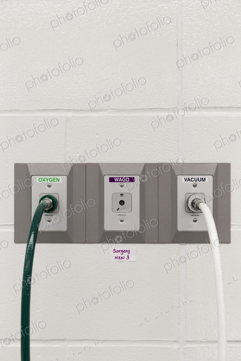 Close up of plugs in wall at animal shelter
