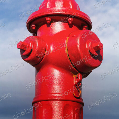 Close up of red fire hydrant