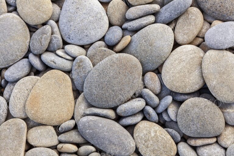 Close-up of smooth rounded stones on Ruby Beach, Olympic Peninsula, Olympic National Park.