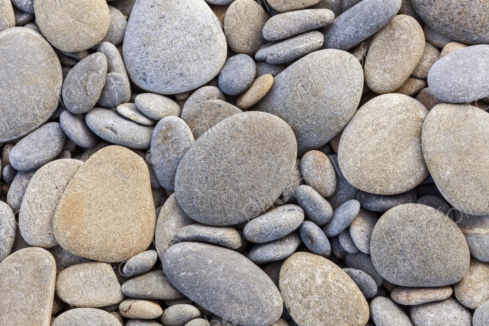 Close-up of smooth rounded stones on Ruby Beach, Olympic Peninsula, Olympic National Park.