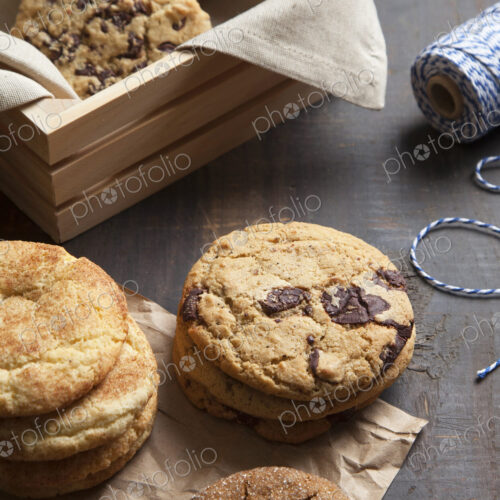 Close up of variety of cookies Close up of variety of cookies