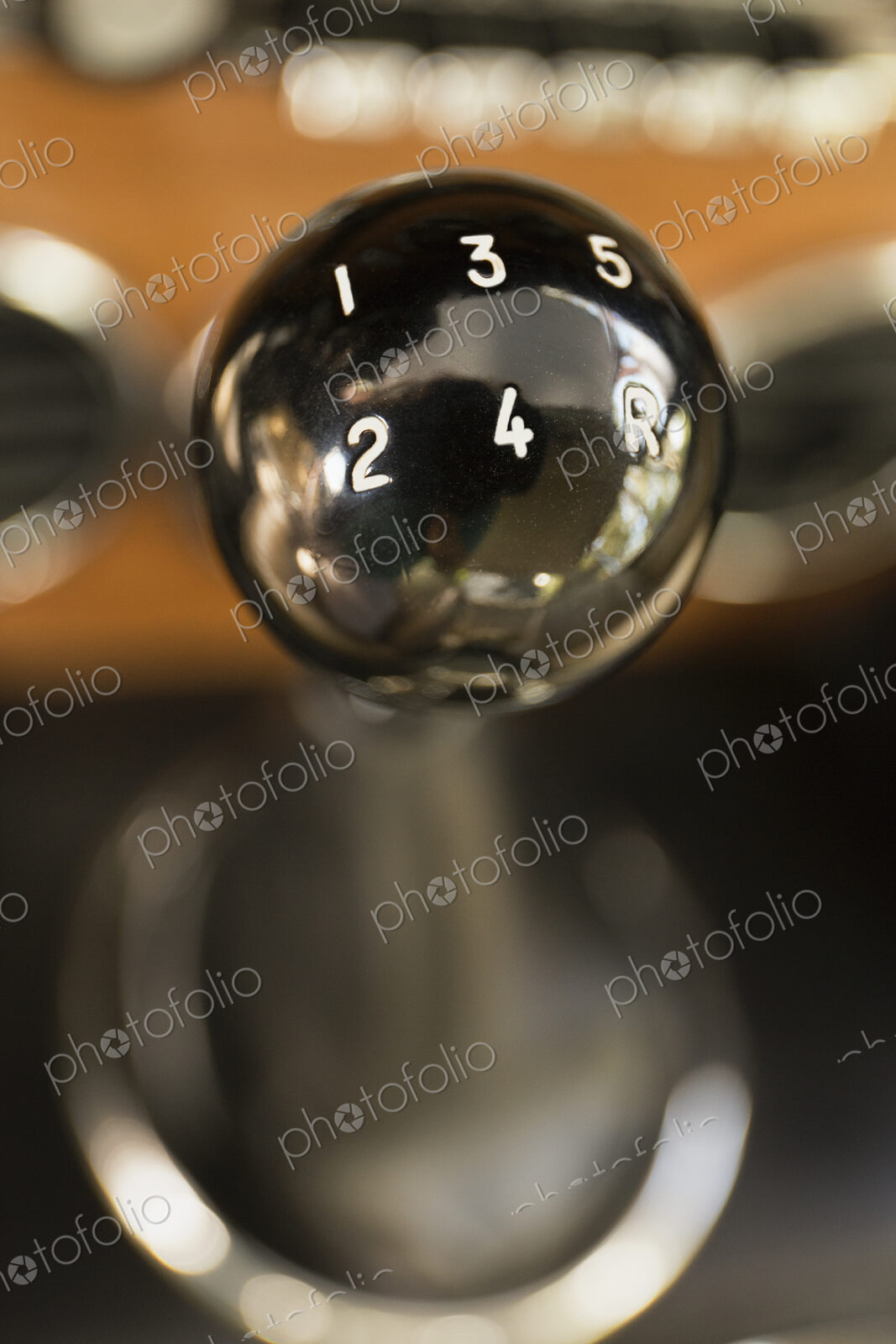 Close up of vintage Ferrari gear shift