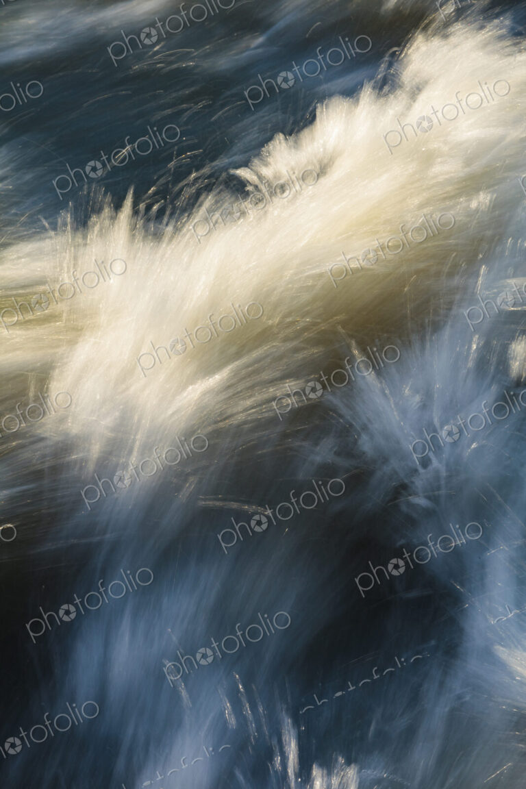 Close-up of whitewater on the Elwha River, Port Angeles, WA USA
