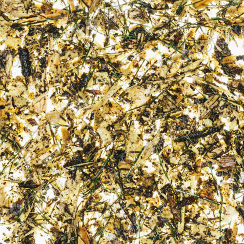 Close up of wood chips, pine needle and organic garden mulch Close up of wood chips, pine needle and organic garden mulch