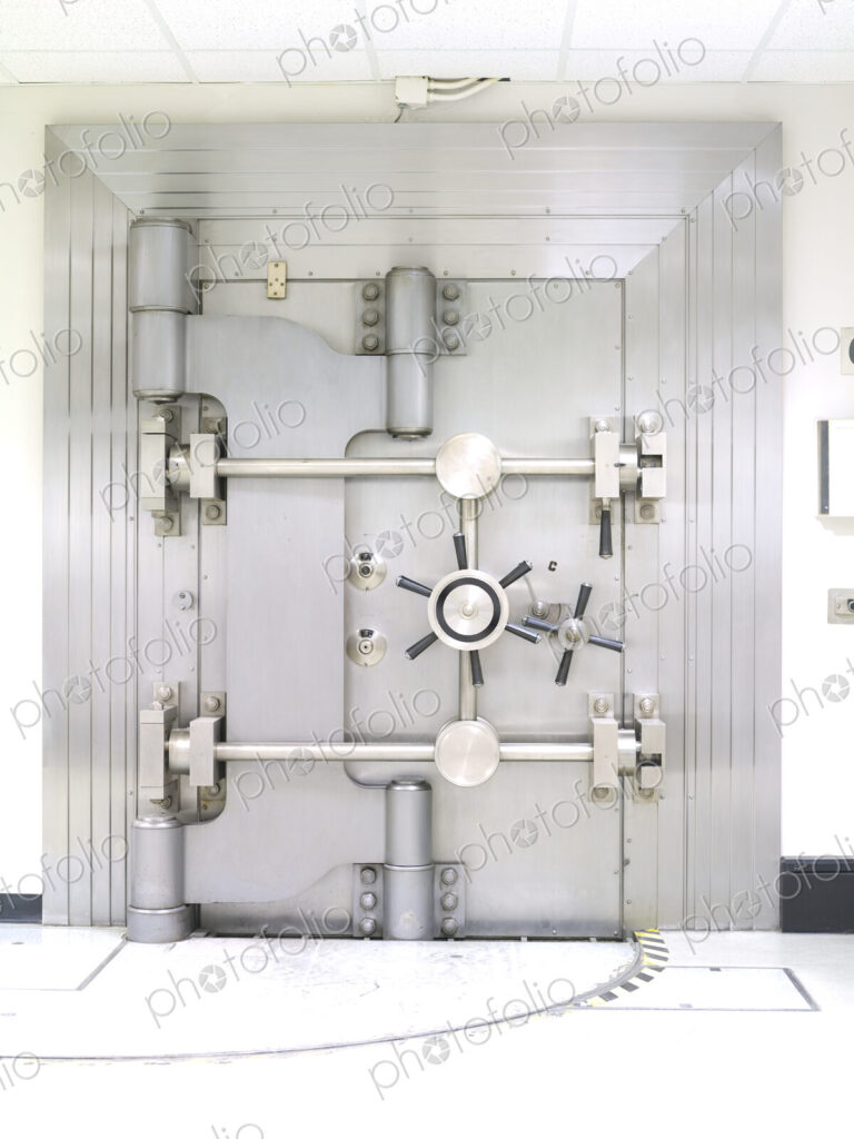 Closed Bank Vault Door