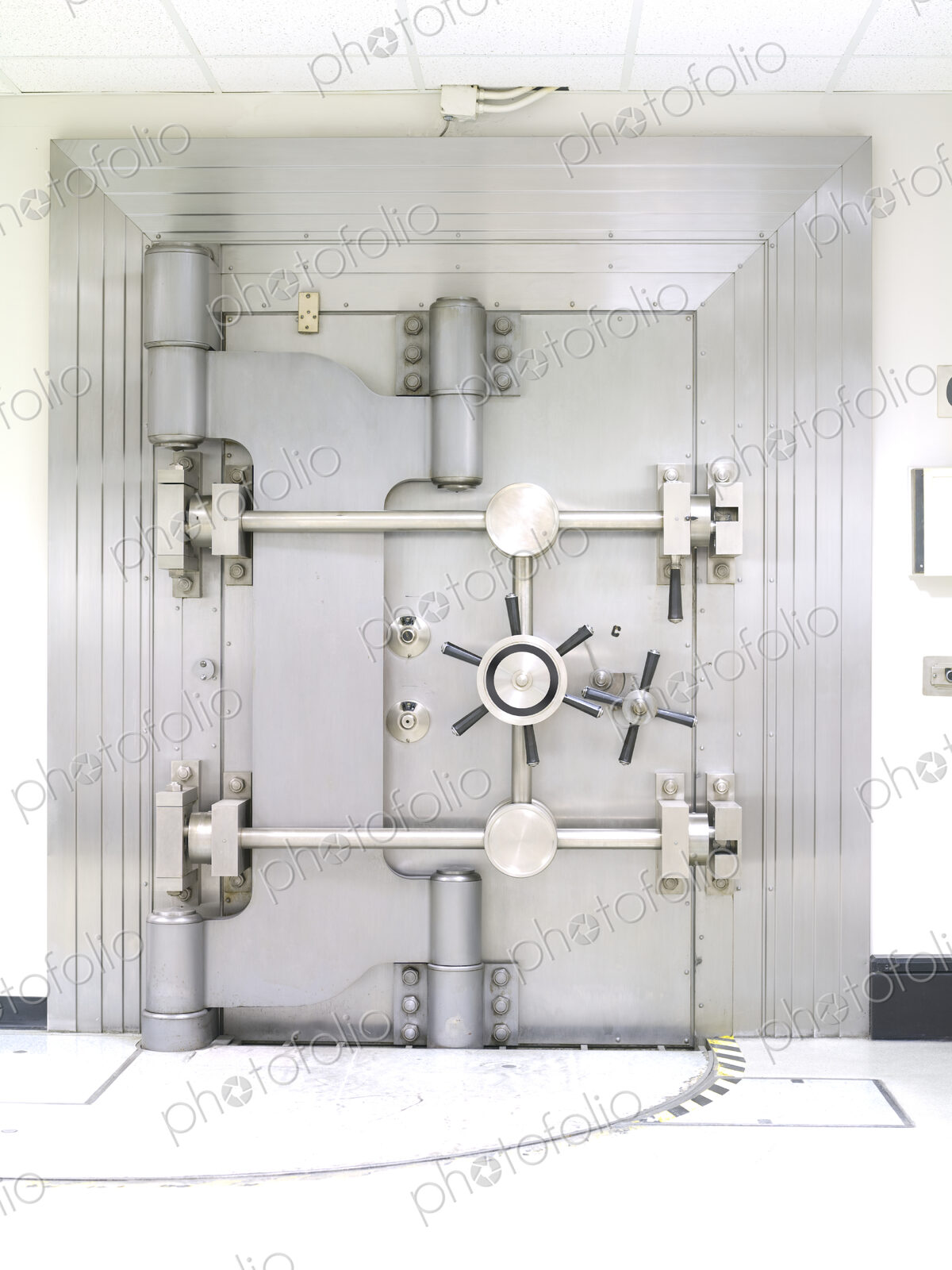 Closed Bank Vault Door