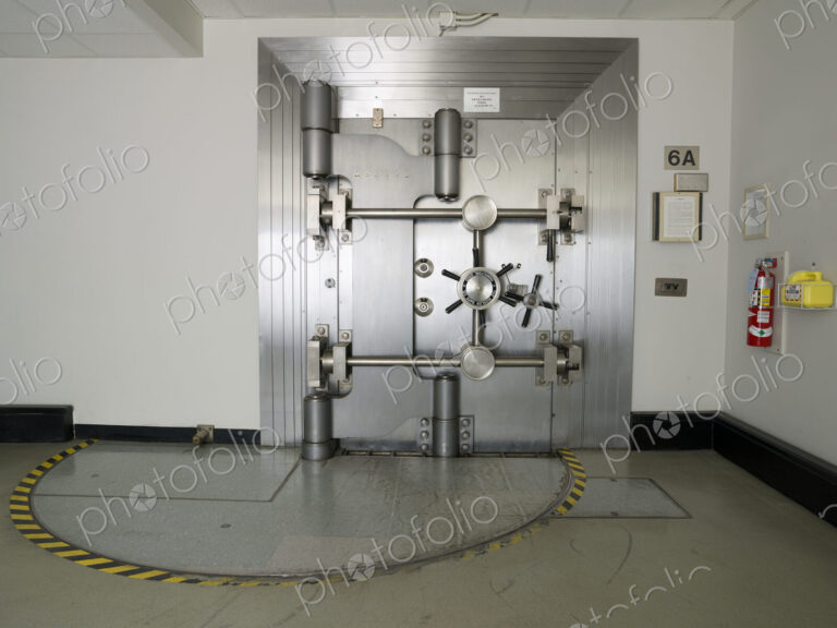 Closed Bank Vault Door