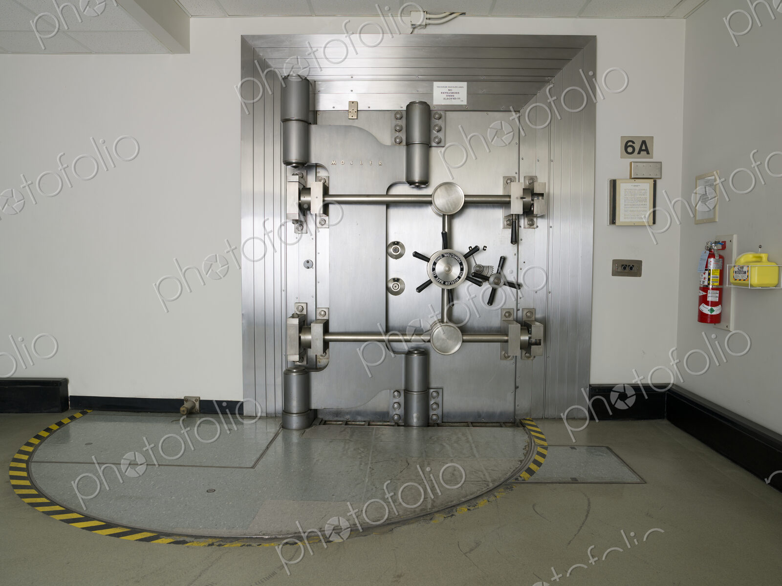 Closed Bank Vault Door