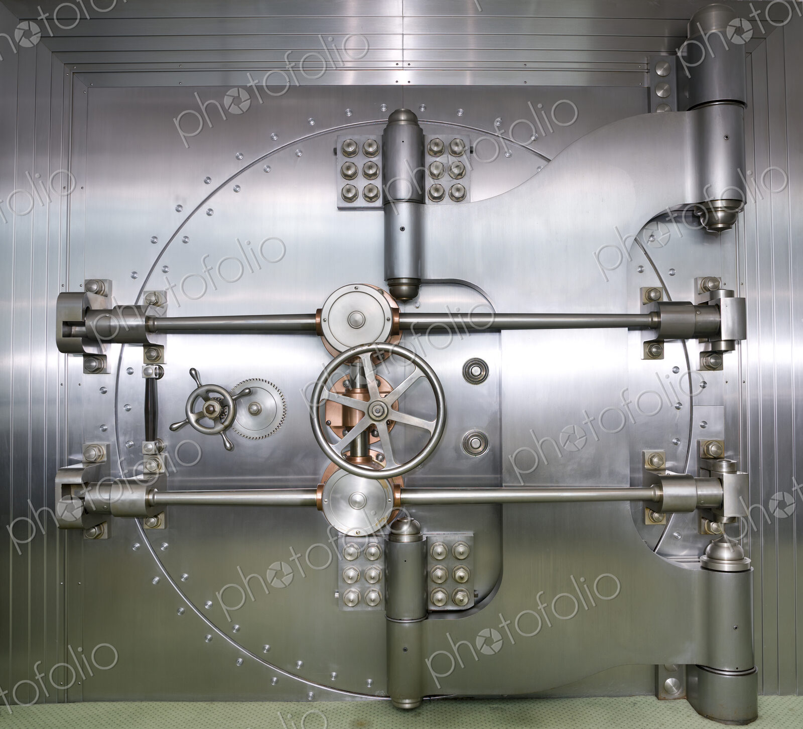 Closed Door to a Bank Vault