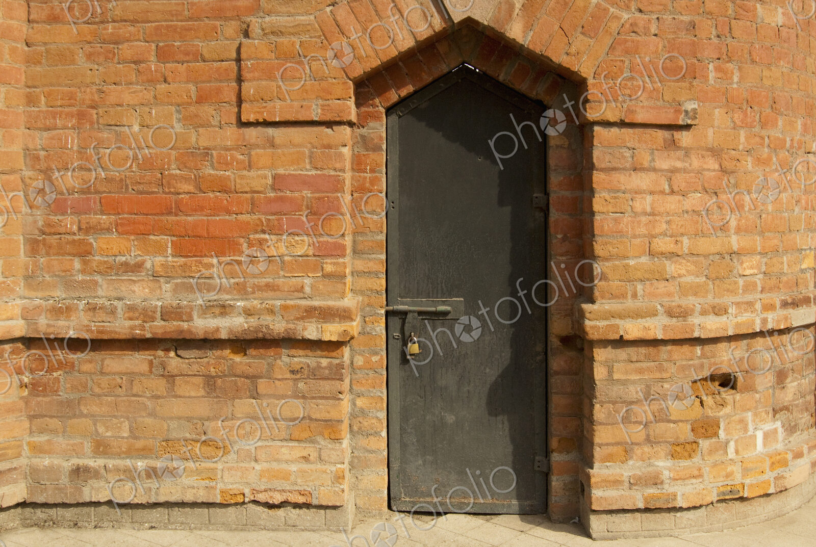 Closed and Padlocked Wooden Door