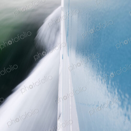 Closeup of a Boat Cutting Through Water Closeup of a Boat Cutting Through Water