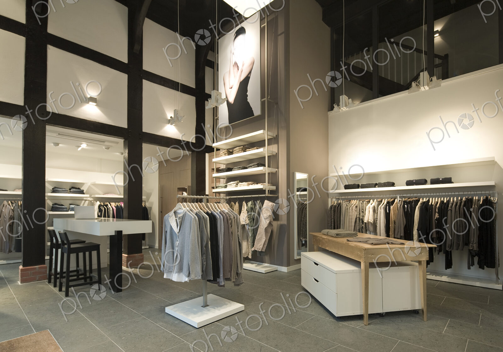Clothes for sale in modern store