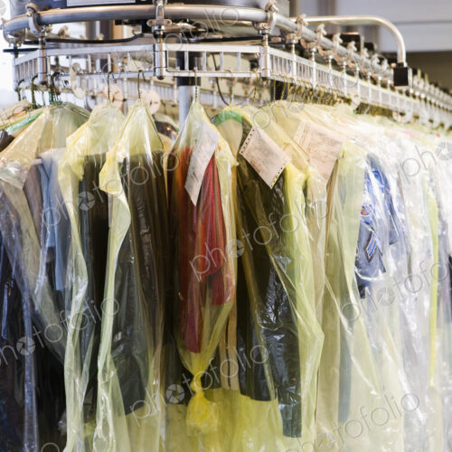 Clothing at Dry Cleaners Clothing at Dry Cleaners