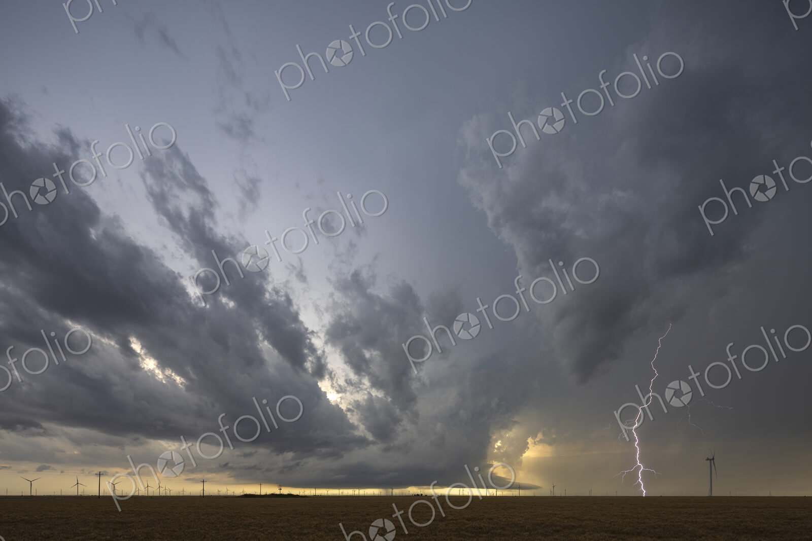 Cloud to ground lightning from a new Supercell stalled against an Outflow Boundary,…