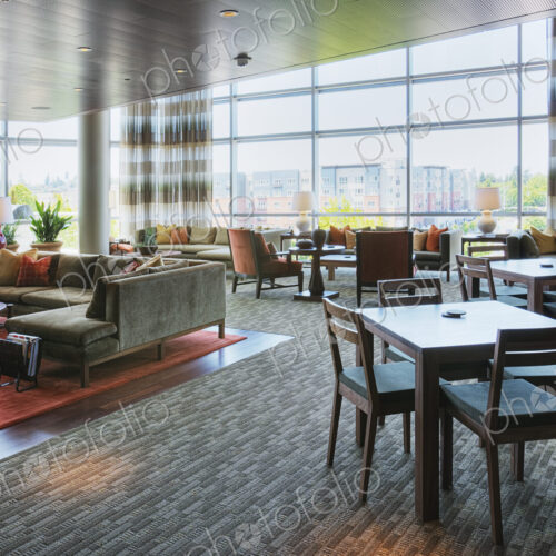 Clubhouse in highrise apartment