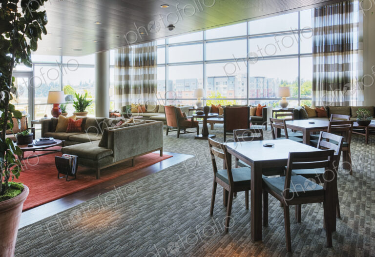 Clubhouse in highrise apartment