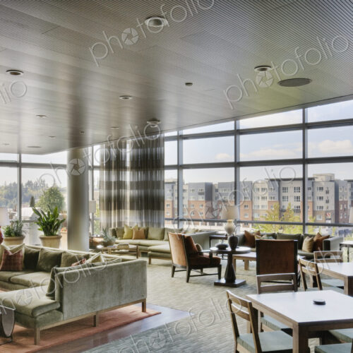 Clubhouse in highrise apartment building