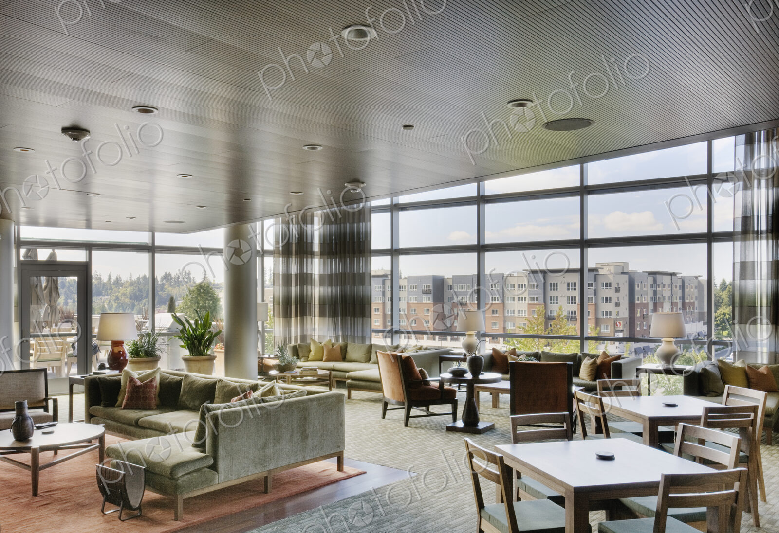 Clubhouse in highrise apartment building