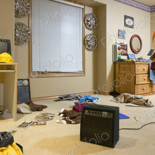 Cluttered Bedroom
