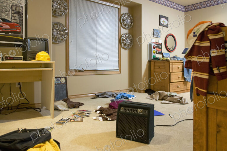 Cluttered Bedroom