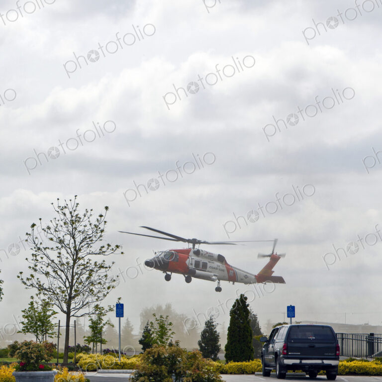 Coast Guard Helicopter Taking Off