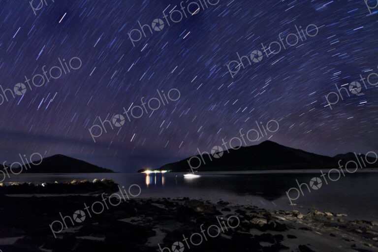 Coastal Inlet At Night