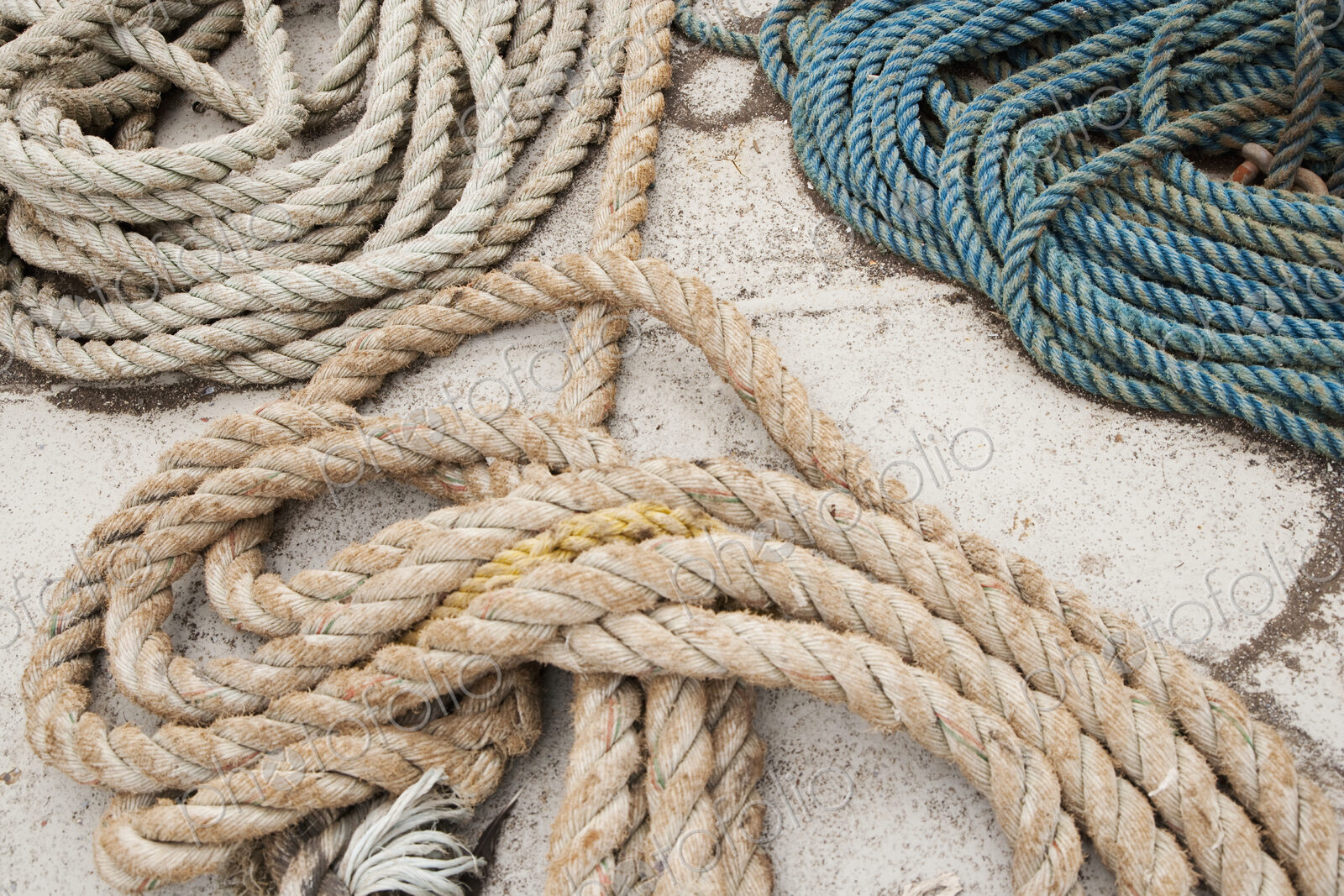Coiled Ropes on a deck