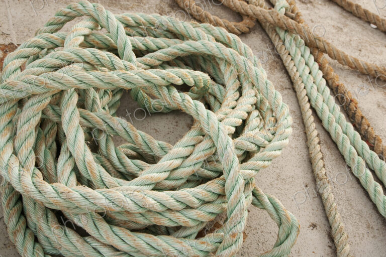 Coiled Ropes on the ground
