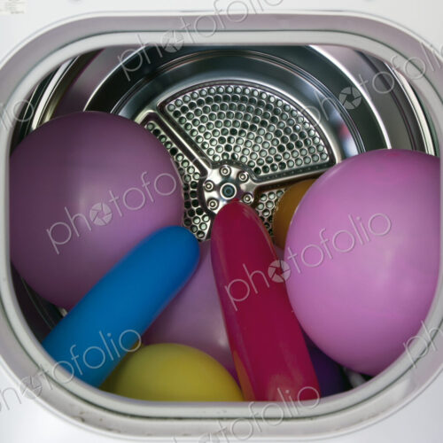 Colorful Balloons in a Dryer Colorful Balloons in a Dryer