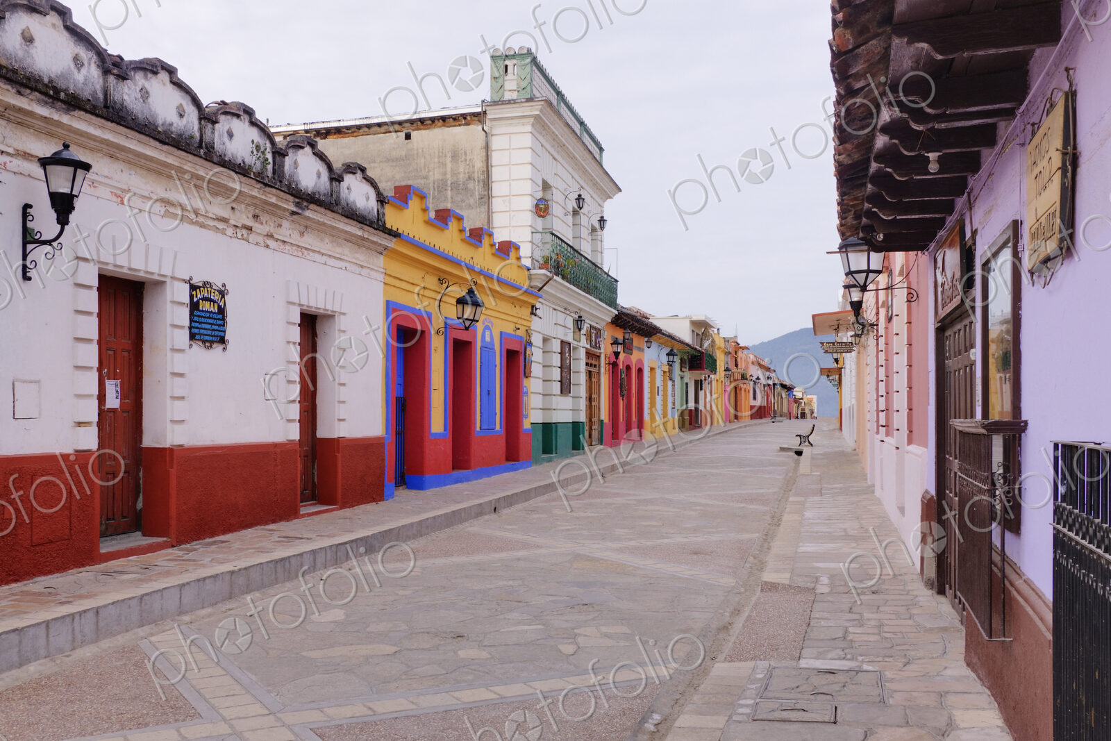 Colorful Buildings on Street