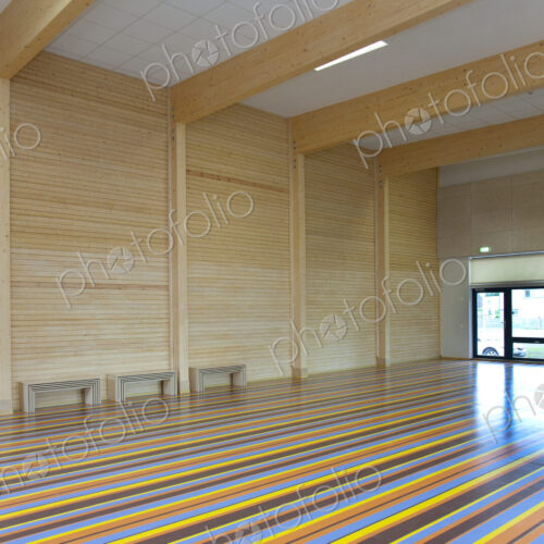 Colorful Gymnasium Floor