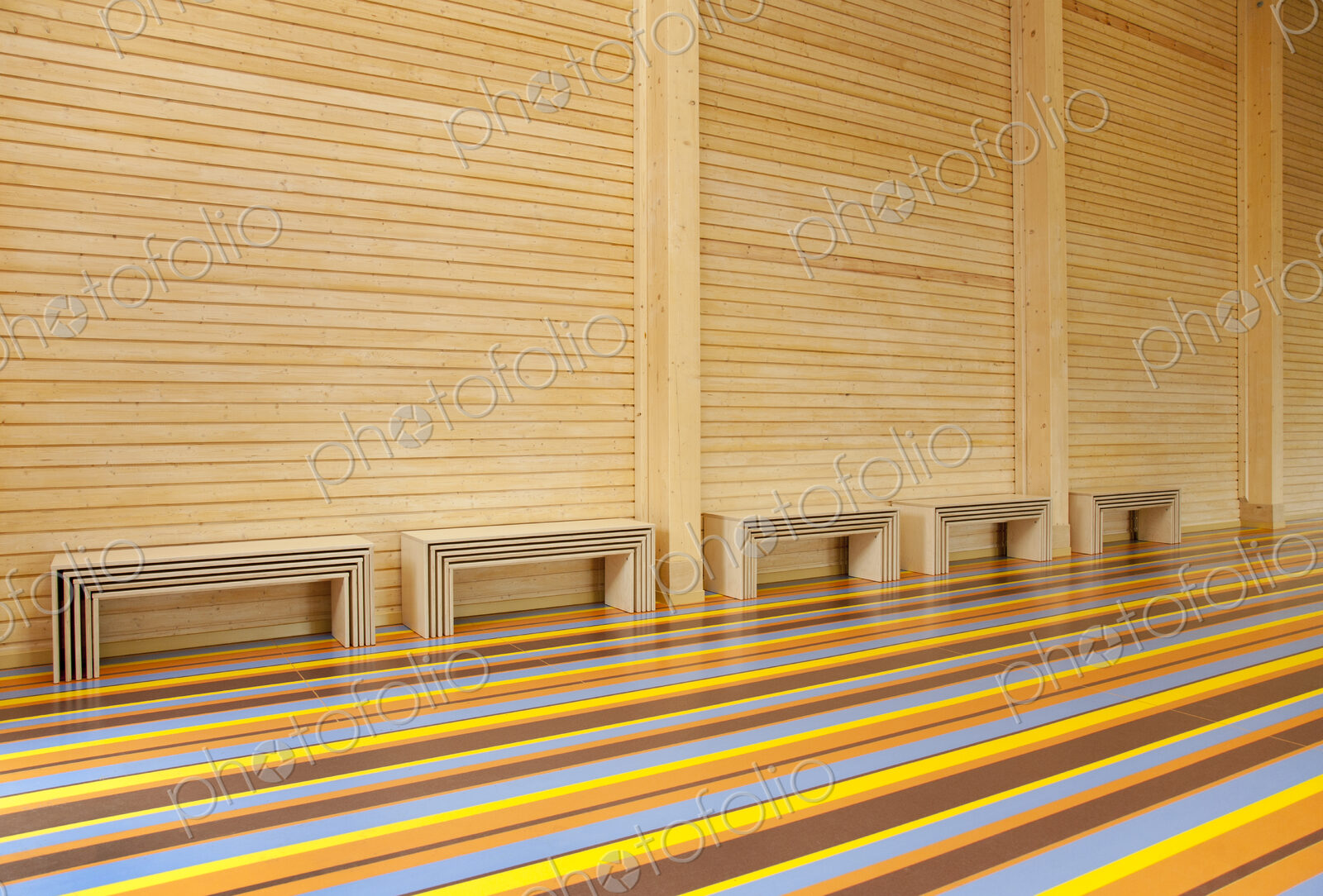 Colorful Gymnasium Floor