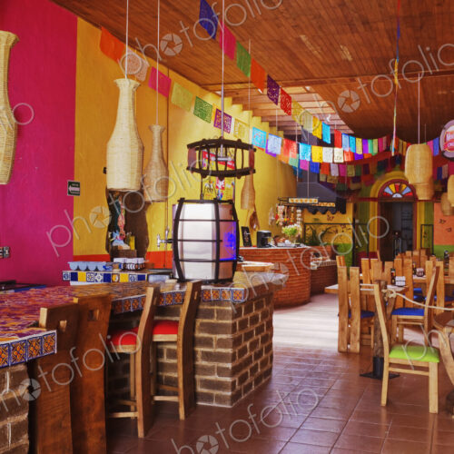 Colorful Interior of Restaurant Colorful Interior of Restaurant
