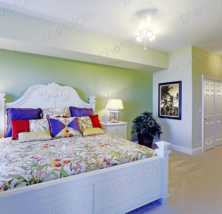 Colorful King Size Bed