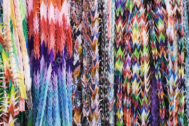 Colorful Origami Cranes