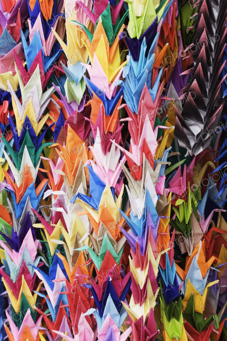 Colorful Origami Cranes