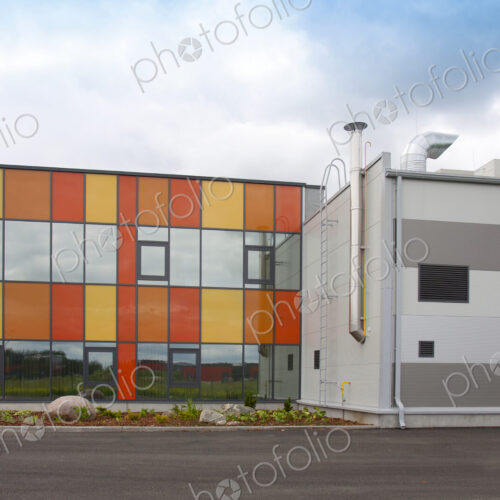 Colorful Production Plant Exterior Colorful Production Plant Exterior