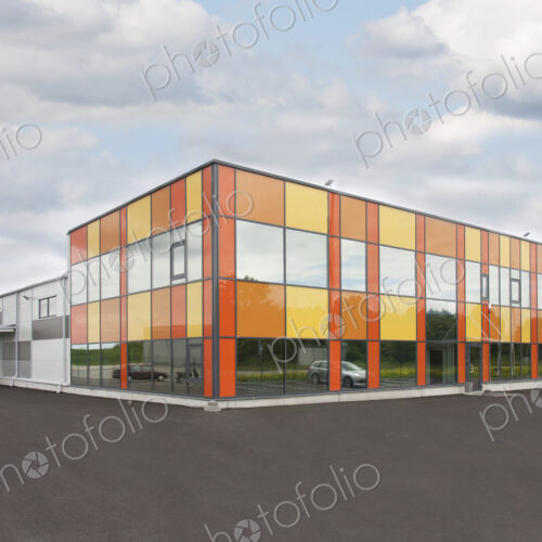 Colorful Production Plant Exterior Colorful Production Plant Exterior