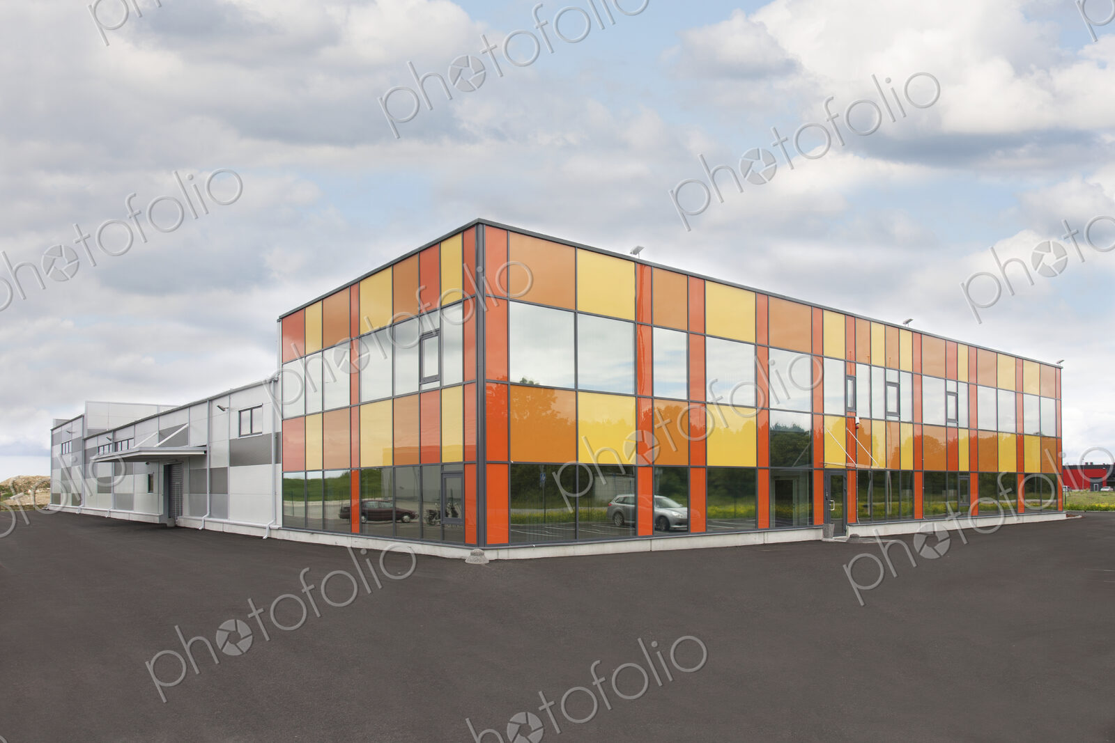 Colorful Production Plant Exterior