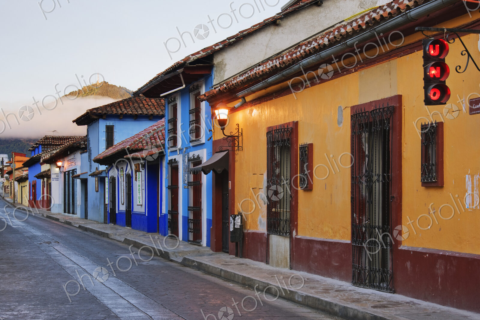Colorful Street at Sunrise