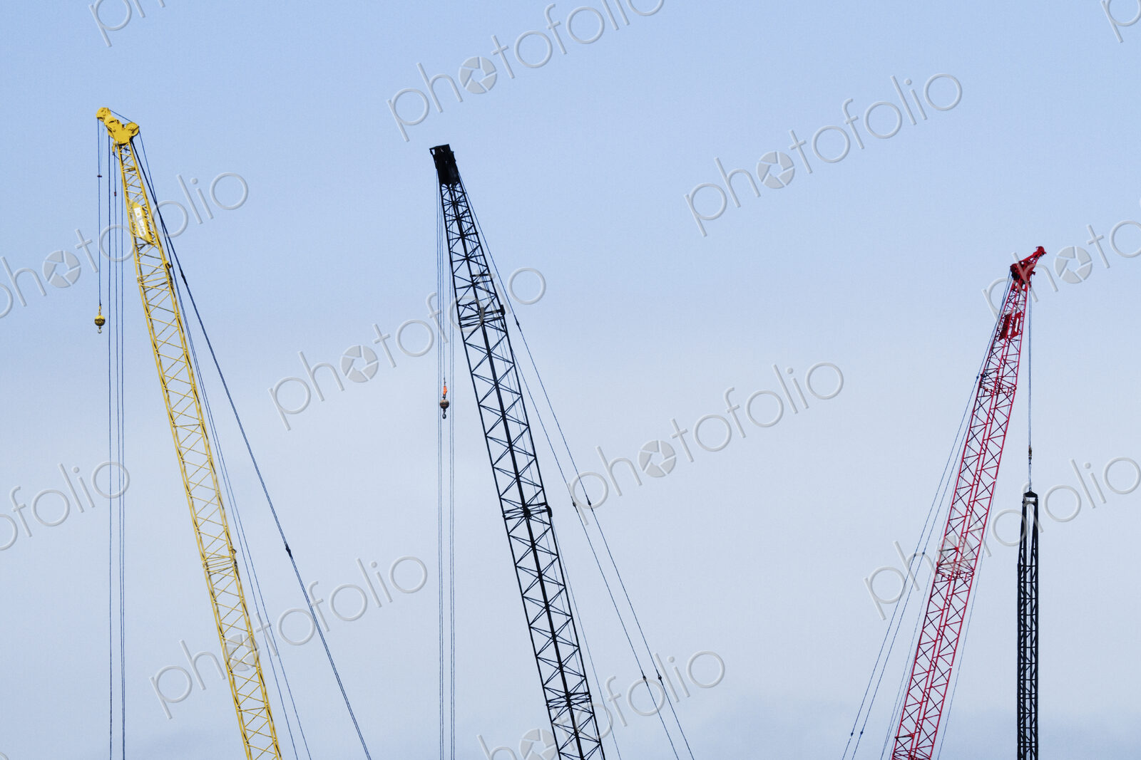 Colorful Tower Cranes