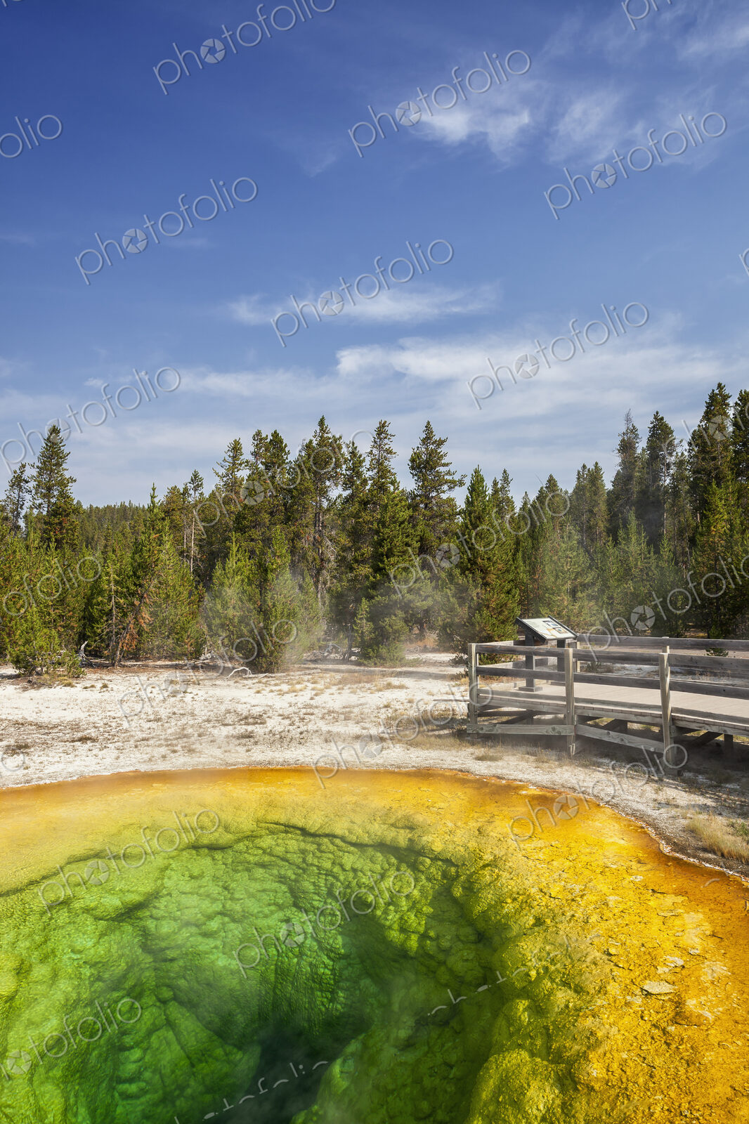 Colorful geyser, Yellowstone National Park, Wyoming, United States