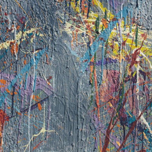Colorful graffiti paint splattered and dripping on urban wall, close up Colorful graffiti paint splattered and dripping on urban wall, close up