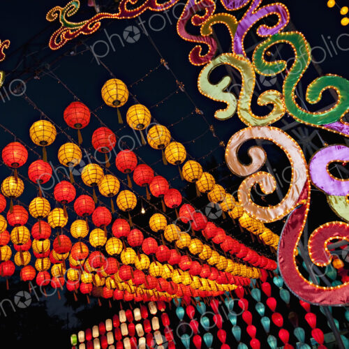 Colourful lanterns at the Krathong Festival of lights, a national annual celebration. Colourful lanterns at the Krathong Festival of lights, a national annual celebration.
