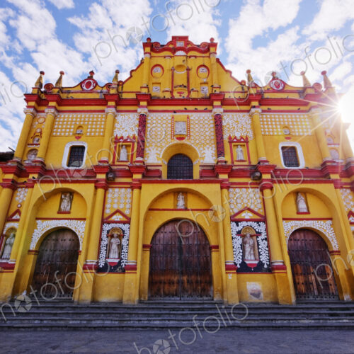 Colourful ornate church exterior. Colourful ornate church exterior.